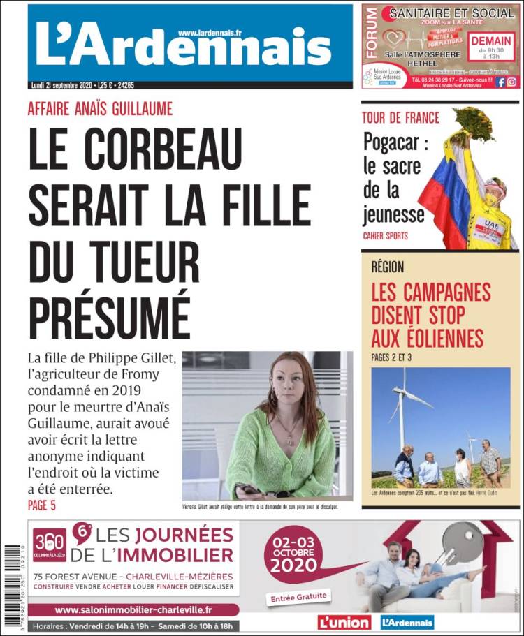 Portada de L'Ardenais (Francia)