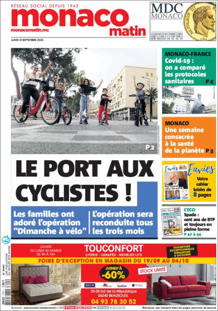 Portada de Nice-Matin (Francia)