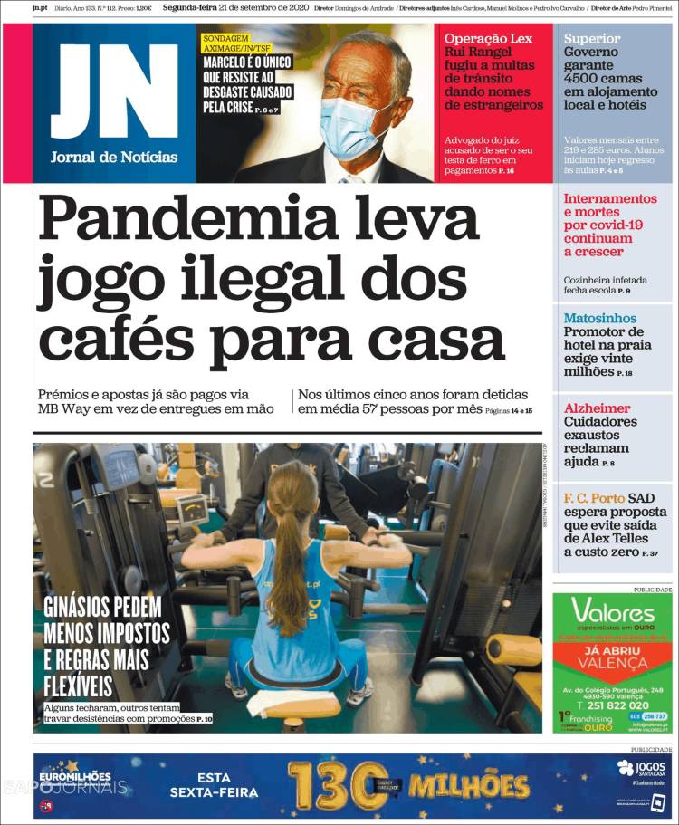 Portada de Jornal de Notícias (Portugal)
