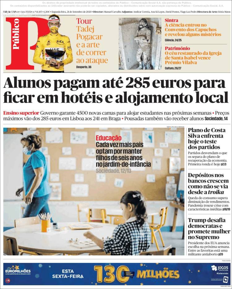 Portada de Público (Portugal)