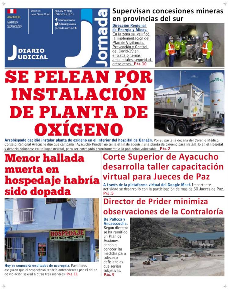 Portada de Diario Jornada (Peru)