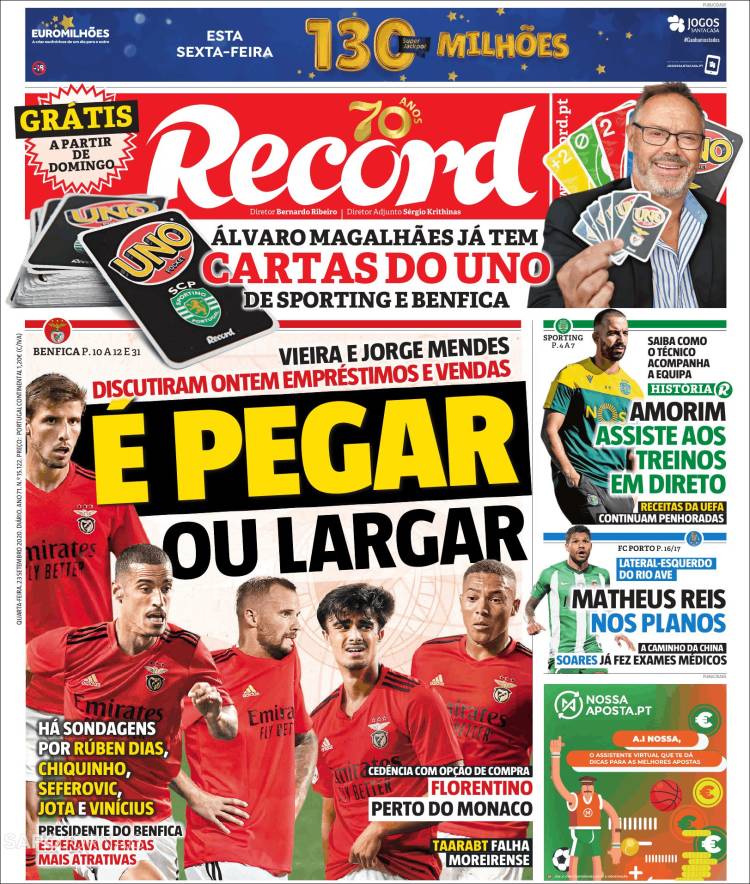Portada de Record (Portugal)