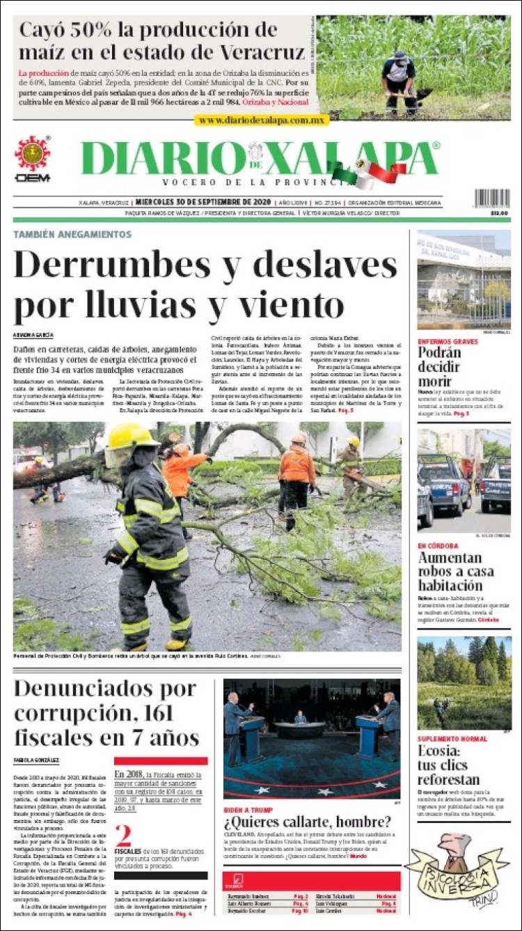 Portada de Diario de Xalapa (México)