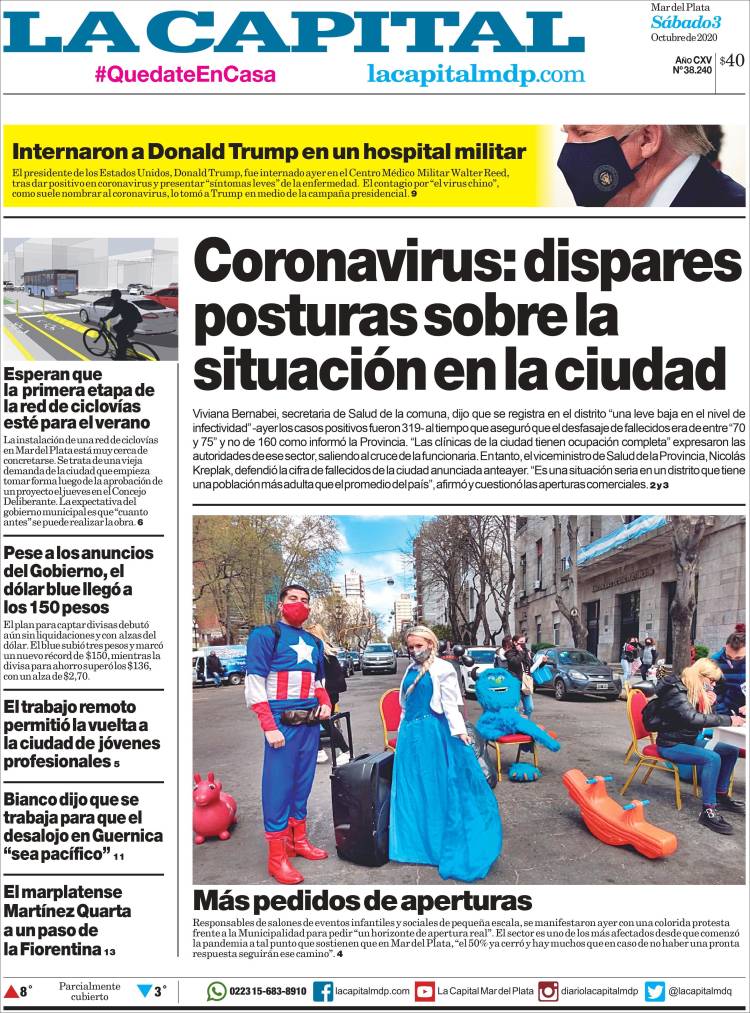 Portada de Diario La Capital - Mar del Plata (Argentina)