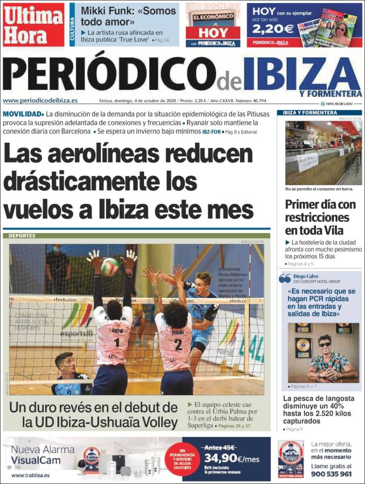 Portada de Periódico de Ibiza (España)