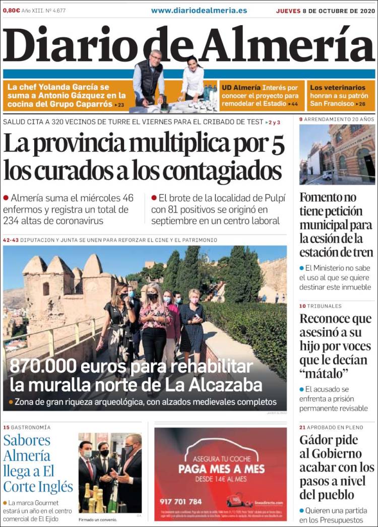Portada de Diario de Almería (España)