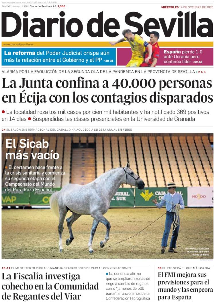 Portada de Diario de Sevilla (España)