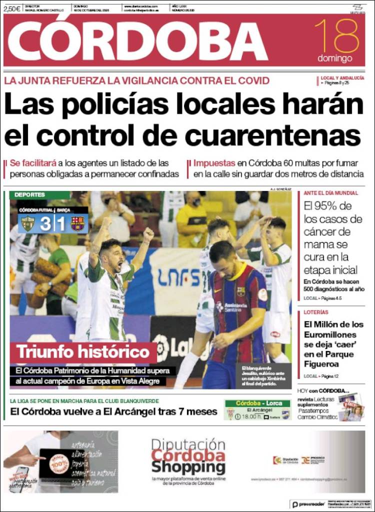 Portada de Diario de Córdoba (España)