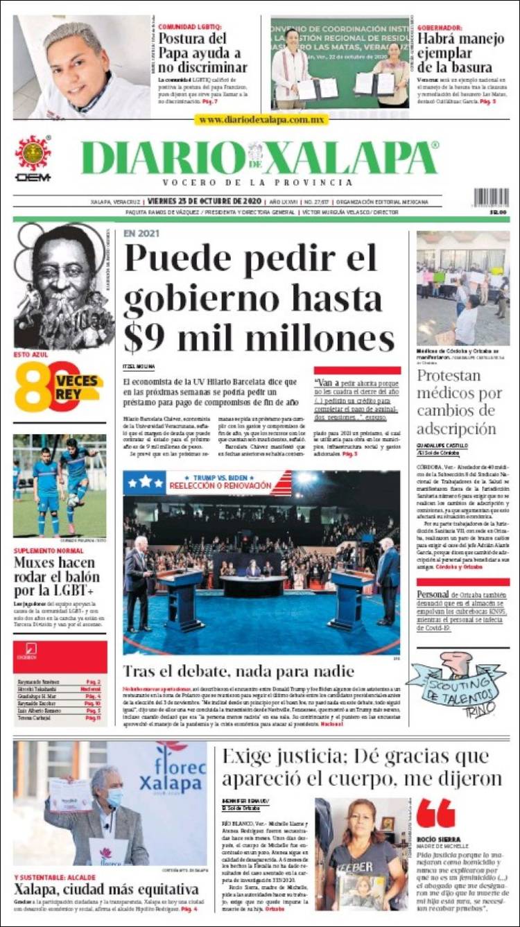 Portada de Diario de Xalapa (México)