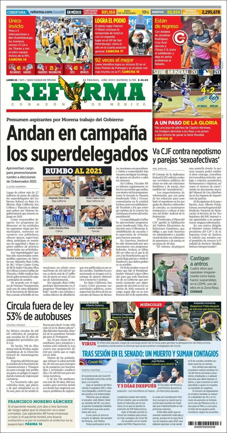 Portada de Reforma (México)