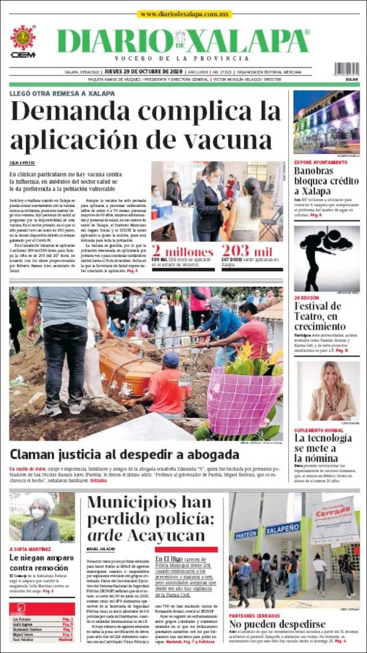 Portada de Diario de Xalapa (México)