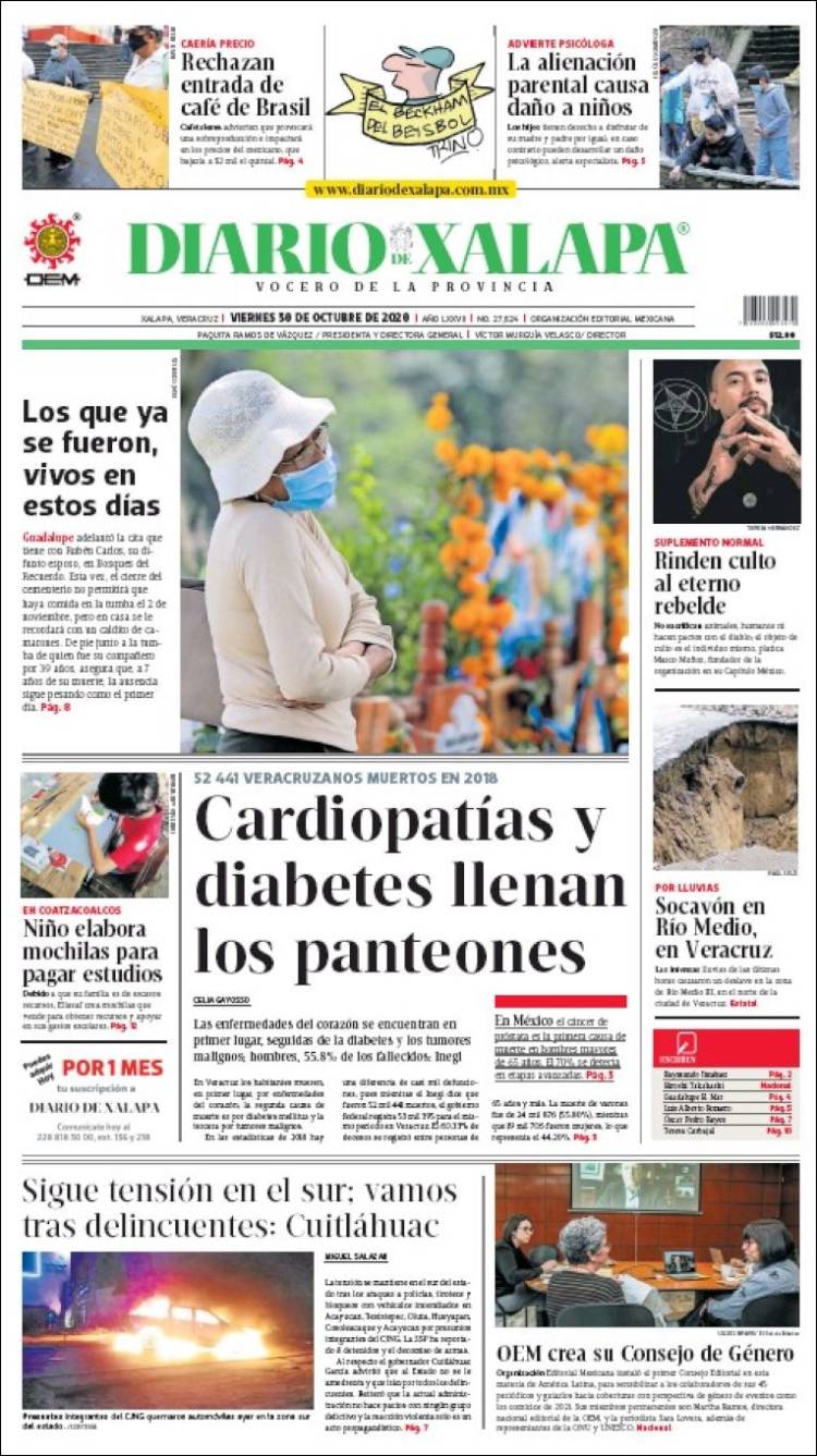 Portada de Diario de Xalapa (México)