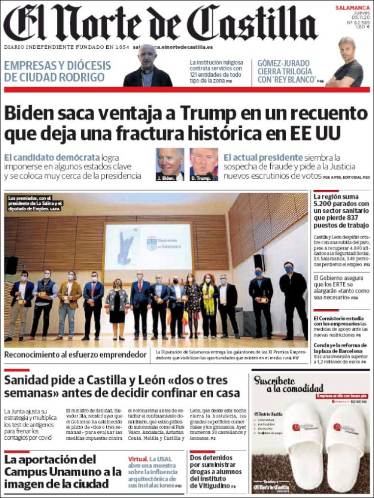 Portada de Norte de Castilla - Salamanca (España)