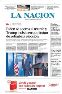 Portada de La Nación (Argentina)