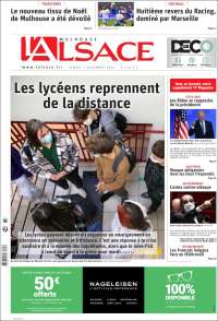 Portada de Journal L'Alsace (Francia)