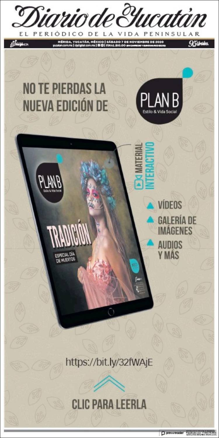 Portada de Diario de Yucatán (México)