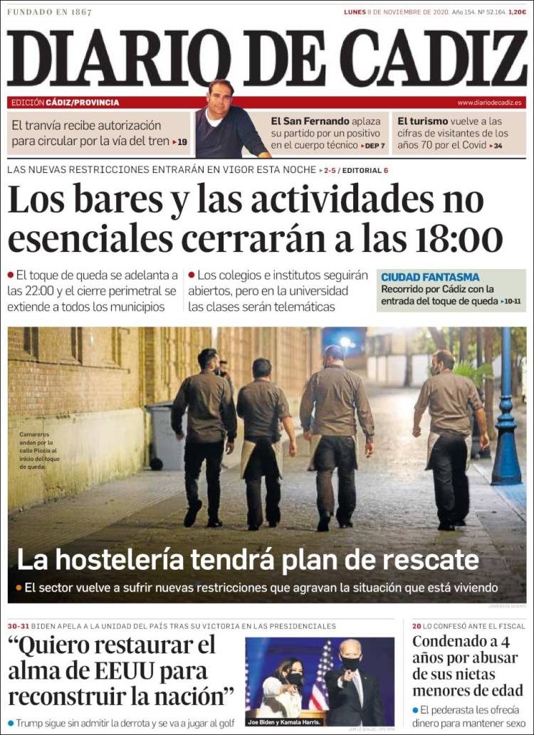 Portada de Diario de Cádiz (España)