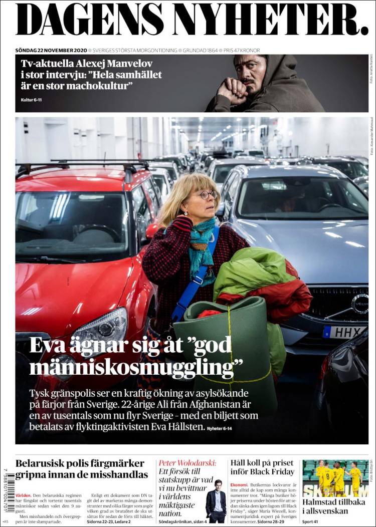 Portada de Dagens Nyheter (Sweden)