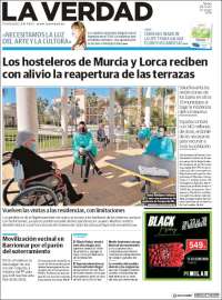 Portada de La Verdad de Murcia (España)
