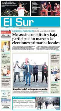 Portada de El Sur (Chile)