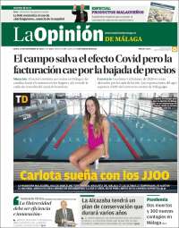 Portada de La Opinión de Málaga (España)