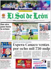 Portada de El Sol de León (México)