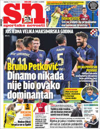 Portada de Sportske Novosti (Croacia)