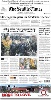 Portada de Seattle Times (USA)