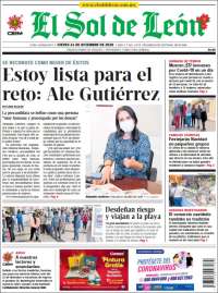 Portada de El Sol de León (México)