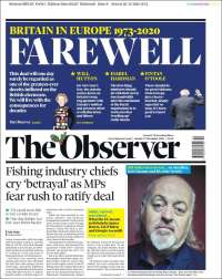 Portada de The Observer (Reino Unido)