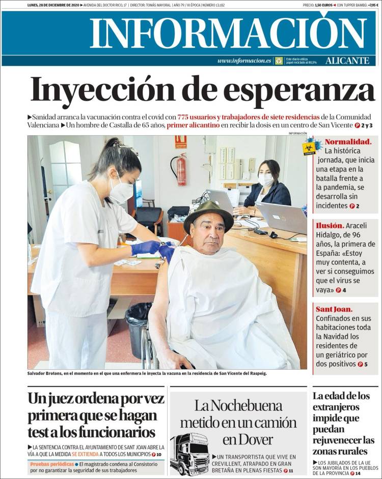 Portada de Diario Información (España)