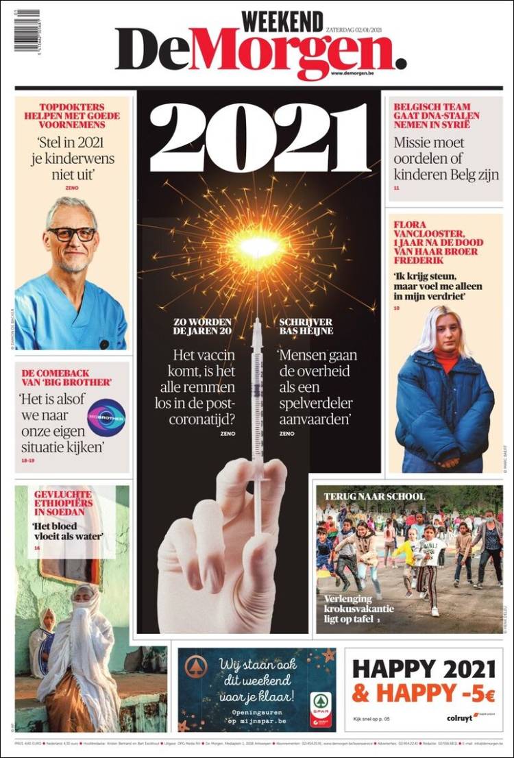 Portada de De Morgen (Belgium)
