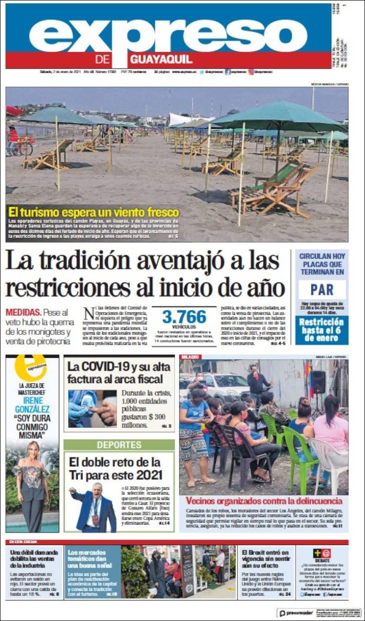 Portada de Expreso (Ecuador)
