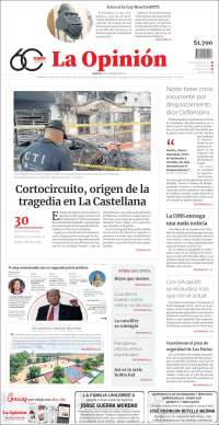 Portada de Diario La Opinion (Colombie)
