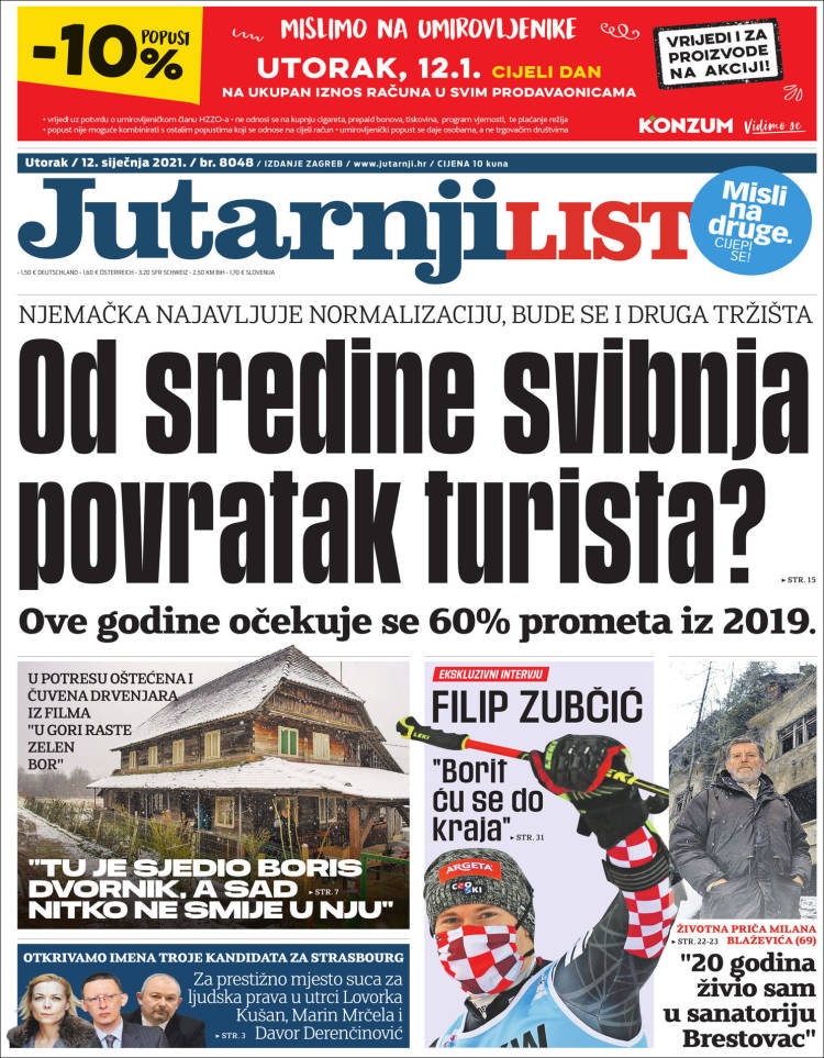Portada de Jutarnji List (Croatia)