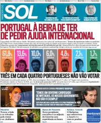 Portada de Jornal Sol (Portugal)