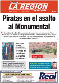 Portada de Diario La Región de Coquimbo (Chili)