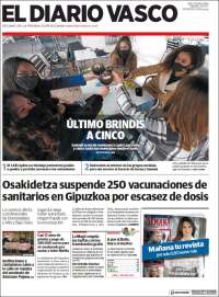 Portada de Diario Vasco (España)