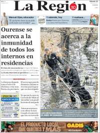 Portada de La Región de Ourense (España)