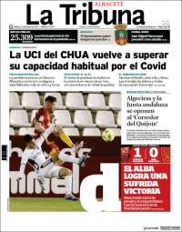 Portada de La Tribuna de Albacete (España)