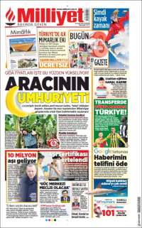 Portada de Milliyet (Turkey)