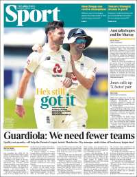 Portada de The Times Sport (Reino Unido)