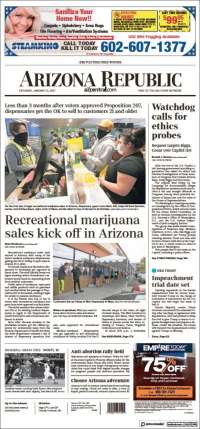 Portada de Arizona Republic News (États-Unis)