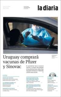 Portada de La Diaria (Uruguay)