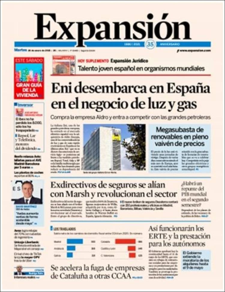 Portada de Expansión (España)