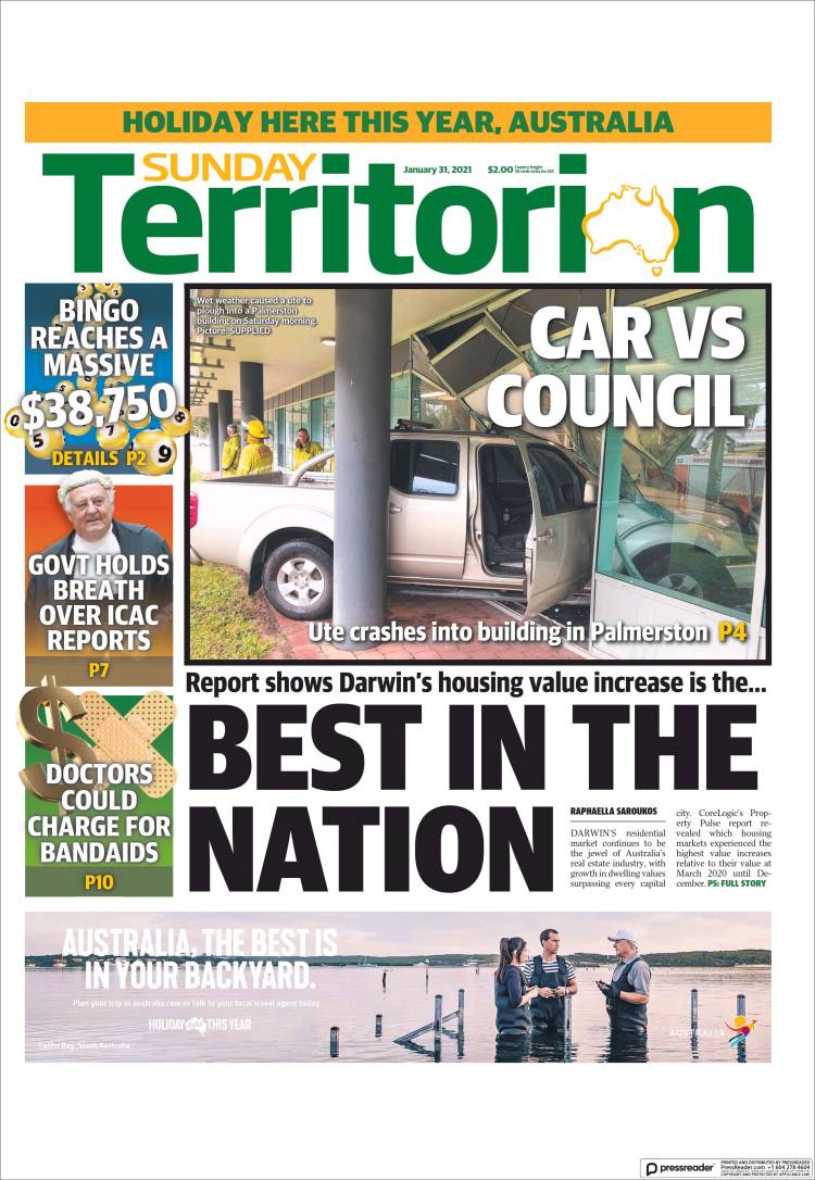 Portada de Northern Territory News (Australie)