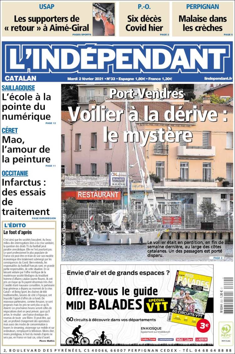 Portada de Le Indépendant (Francia)