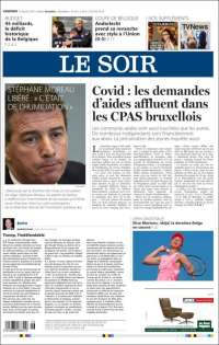 Portada de Le Soir (Belgique)