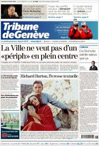 Portada de La Tribune de Genève (Suiza)