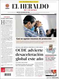 Portada de El Heraldo de Chiapas (Mexico)